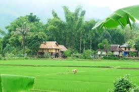 Lac Village in Mai Chau valley, Hoa Binh, Vietnam