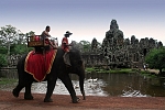 Elephant ride in Angkor Wat, Siem Reap Cambodia