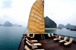 Sun deck on Indochina Sails Premium Halong Bay, Vietnam